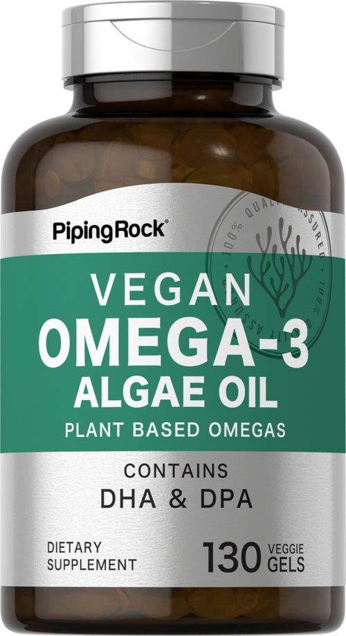 Olej z alg Omega - 3,  130 Żele Wegetariańskie