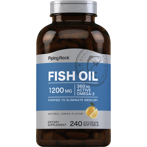 ω-3 魚油膠囊（檸檬味）  1200 mg 240 快速釋放軟膠囊     