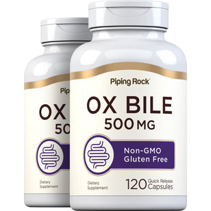 Ox Bile, 1000 mg (per serving), 100 Quick Release Capsules, 2  Bottles