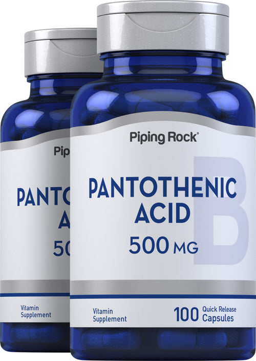 Pantothenic Acid, 500 mg, 100 Quick Release Capsules, 2  Bottles