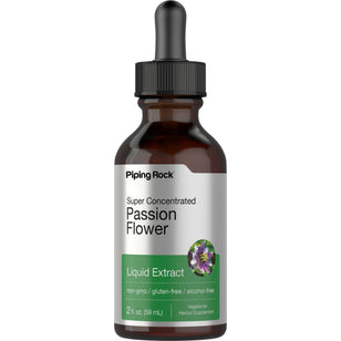 Extrato líquido de passiflora sem álcool 2 fl oz 59 ml Frasco conta-gotas    