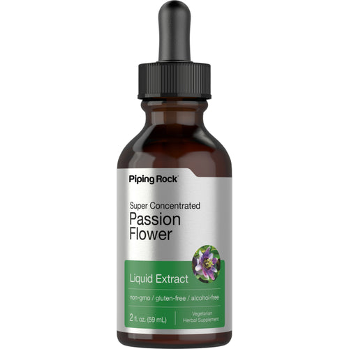 Extrato líquido de passiflora sem álcool 2 fl oz 59 ml Frasco conta-gotas    