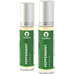 Peppermint Essential Oil Roll-On Blend, 10 mL (0.33 fl oz) Roll-On, 2  Roll-On Bottles