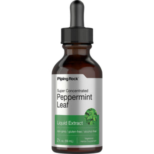Peppermint Leaf Liquid Extract Alcohol Free, 2 fl oz (59 mL) Dropper Bottle