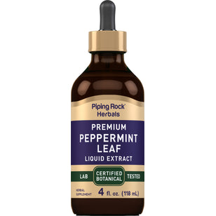 Peppermint Leaf Liquid Extract Alcohol Free, 4 fl oz (118 mL) Dropper Bottle