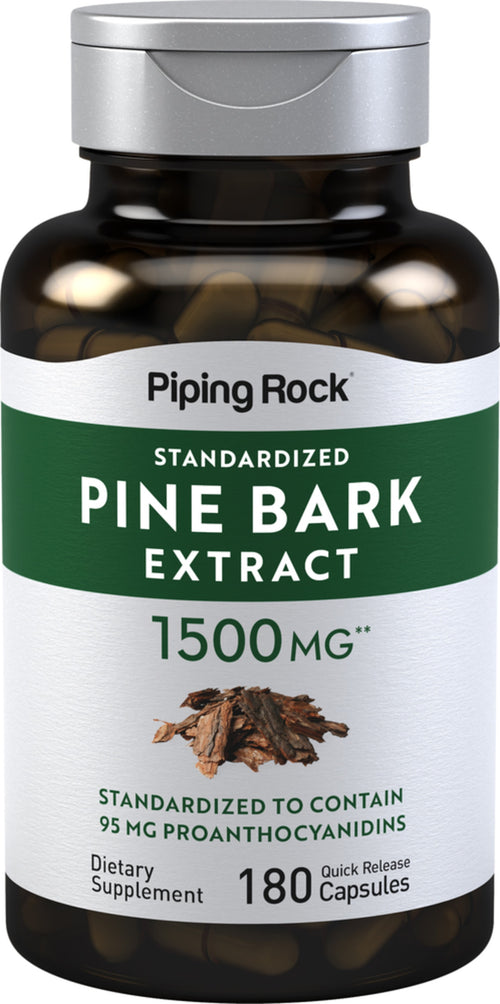 Pine Bark Extract, 1500 mg, 180 Quick Release Capsules Bottle