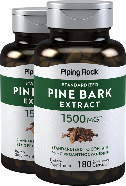 Extrait d'écorce de Pin ,  1500 mg 180 Gélules à libération rapide 2 Bouteilles