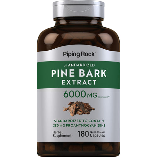 Pinienrindenextrakt  6000 mg 180 Kapseln mit schneller Freisetzung     