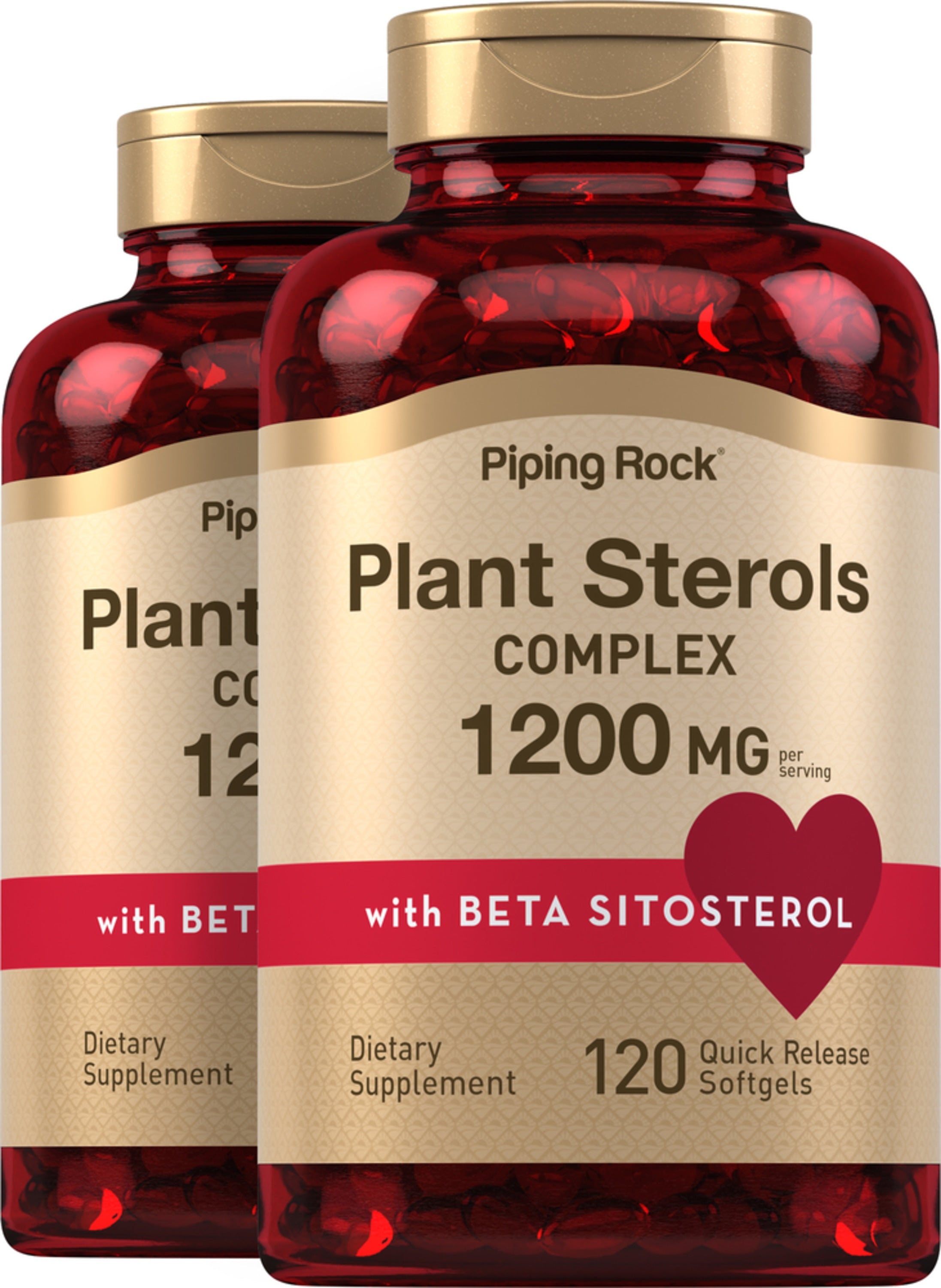 Plant Sterols Complex w/ Beta Sitosterol, 1200 mg (per serving), 120 ...