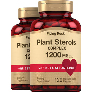 Plant Sterols Complex w/ Beta Sitosterol, 1200 mg (per serving), 120 Quick Release Softgels, 2  Bottles