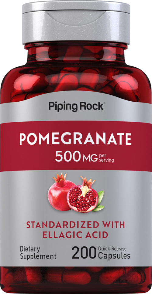 Extrakt z granátového jablka (štandardizovaný) 500 mg (v jednej dávke) 200 Kapsule s rýchlym uvoľňovaním     