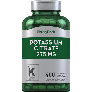 Citrato de potássio  275 mg 400 Cápsulas de Rápida Absorção     