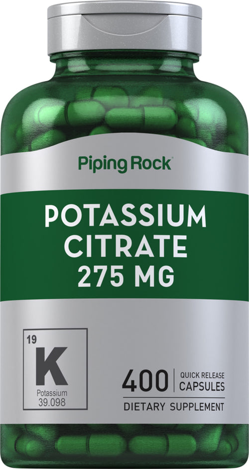 Citrato de potássio  275 mg 400 Cápsulas de Rápida Absorção     