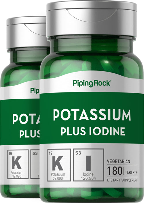 Potassium plus iode,  180 Comprimés 2 Bouteilles