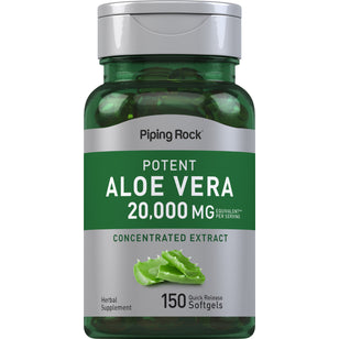 Aloe vera potente  20,000 mg (por porción) 150 Cápsulas blandas de liberación rápida     