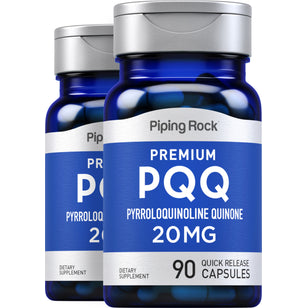 PQQ Pyrroloquinoline Quinone, 20 mg, 90 Quick Release Capsules, 2  Bottles