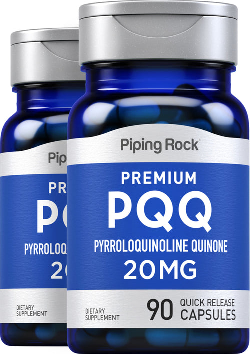 PQQ Pyrroloquinoline Quinone,  20 mg 60 Gélules à libération rapide 2 Bouteilles