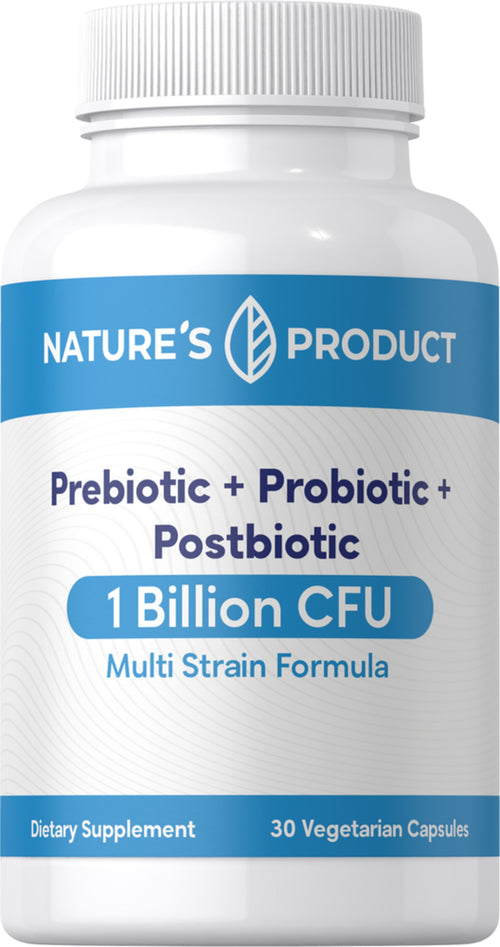 Prebiotic + Probiotic + Postbiotic, 30 Vegetarian Capsules