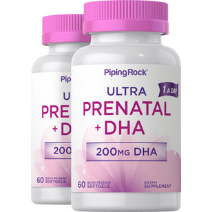 Prenatal Multivitamin with DHA, 60 Quick Release Softgels, 2  Bottles