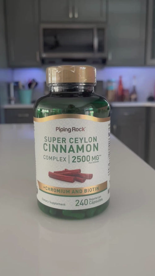 Super Ceylon Cinnamon Complex w/ Chromium & Biotin, 2500 mg (per serving), 240 Vegetarian Capsules Video