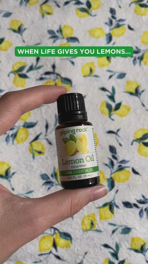 Lemon Pure Essential Oil (GC/MS Tested), 1/2 fl oz (15 mL) Dropper Bottle Video