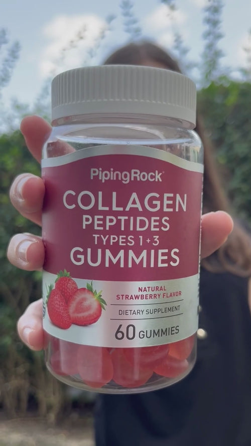 Collagen Type 1 & 3 Gummies (Natural Strawberry), 60 Gummies Video