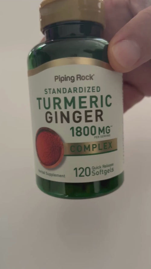 Turmeric Ginger Complex Standardized, 1800 mg (per serving), 120 Quick Release Softgels Video