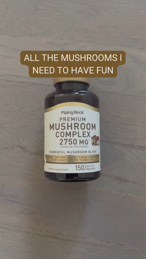 8 Mushroom Complex, 2750 mg (per serving), 150 Vegetarian Capsules Video 1