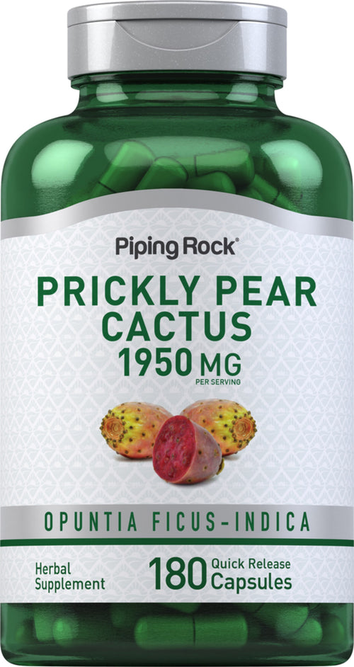 Prickly Pear Nopal Cactus (Opuntia ficus-indica), 1950 mg (per serving), 180 Quick Release Capsules