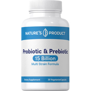 Probiotic & Prebiotic 15 Billion, 30 Vegetarian Capsules