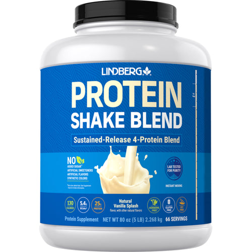 Protein Blend Shake (Natural Vanilla), 5 lb (2.268 kg) Bottle