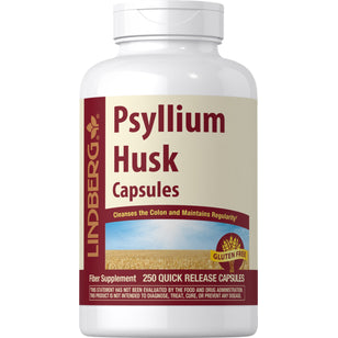Psyllium Husks 510 mg 250 แคปซูลแบบปล่อยตัวยาเร็ว     