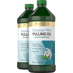 Pulling Oil (Coconut + Mint) (2 Pack), 16 oz (473 mL) Bottle