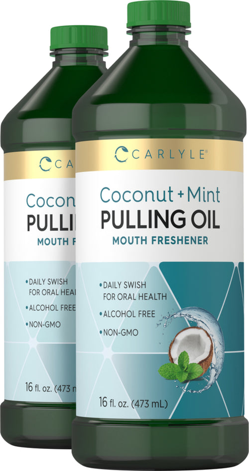 Pulling Oil (Coconut + Mint) (2 Pack), 16 oz (473 mL) Bottle