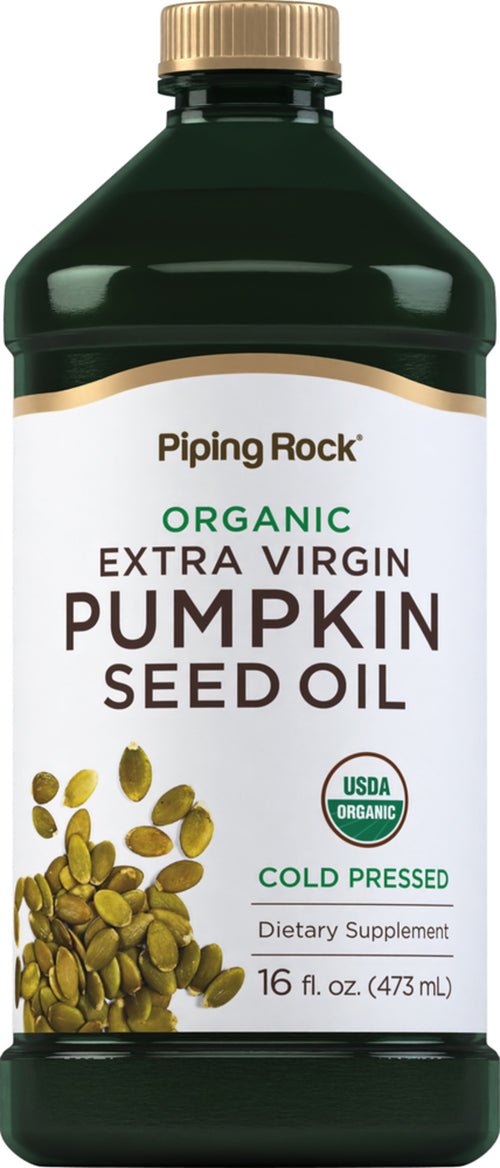 Pumpkin Seed Oil Cold Pressed (Organic), 16 fl oz (473 mL) Bottle