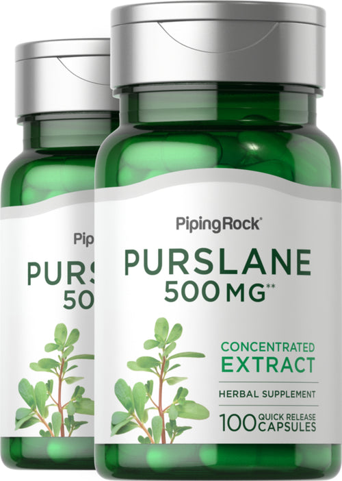 Purslane ,  500 mg 100 Gélules à libération rapide 2 Bouteilles