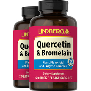 Quercetin & Bromelain, 120 Vegetarian Capsules, 2  Bottles