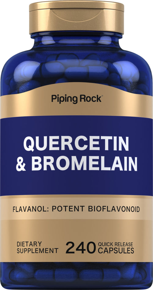 Quercetin plus Bromelain 400 mg (pro Portion) 240 Kapseln mit schneller Freisetzung     