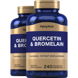Quercetin Plus Bromelain, 400 mg (per serving), 240 Quick Release Capsules, 2  Bottles