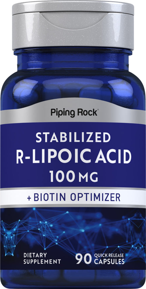Frakcia R kyseliny alfa lipoovej (stabilizovaná) plus biotínový optimalizátor 100 mg 90 Kapsule s rýchlym uvoľňovaním     