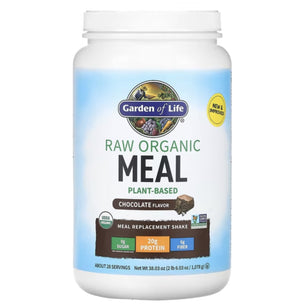 Raw Organic Meal Powder (Chocolate), 35.9 oz (1017 g) Bottle