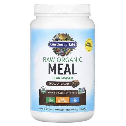 Raw Organic Meal, органический заменитель пищи (со вкусом шоколада) 35.9 унций 1017 г Флакон    