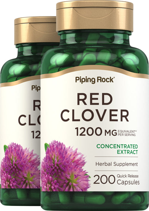 Red Clover, 1200 mg (per serving), 200 Quick Release Capsules, 2  Bottles