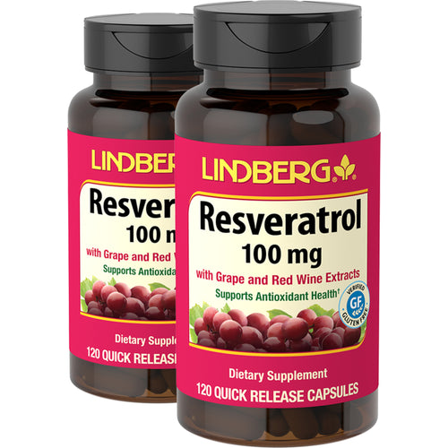 Resveratrol, 120 Quick Release Capsules, 2  Bottles