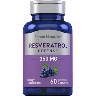 Resveratrol  350 mg 60 Cápsulas de liberación rápida     