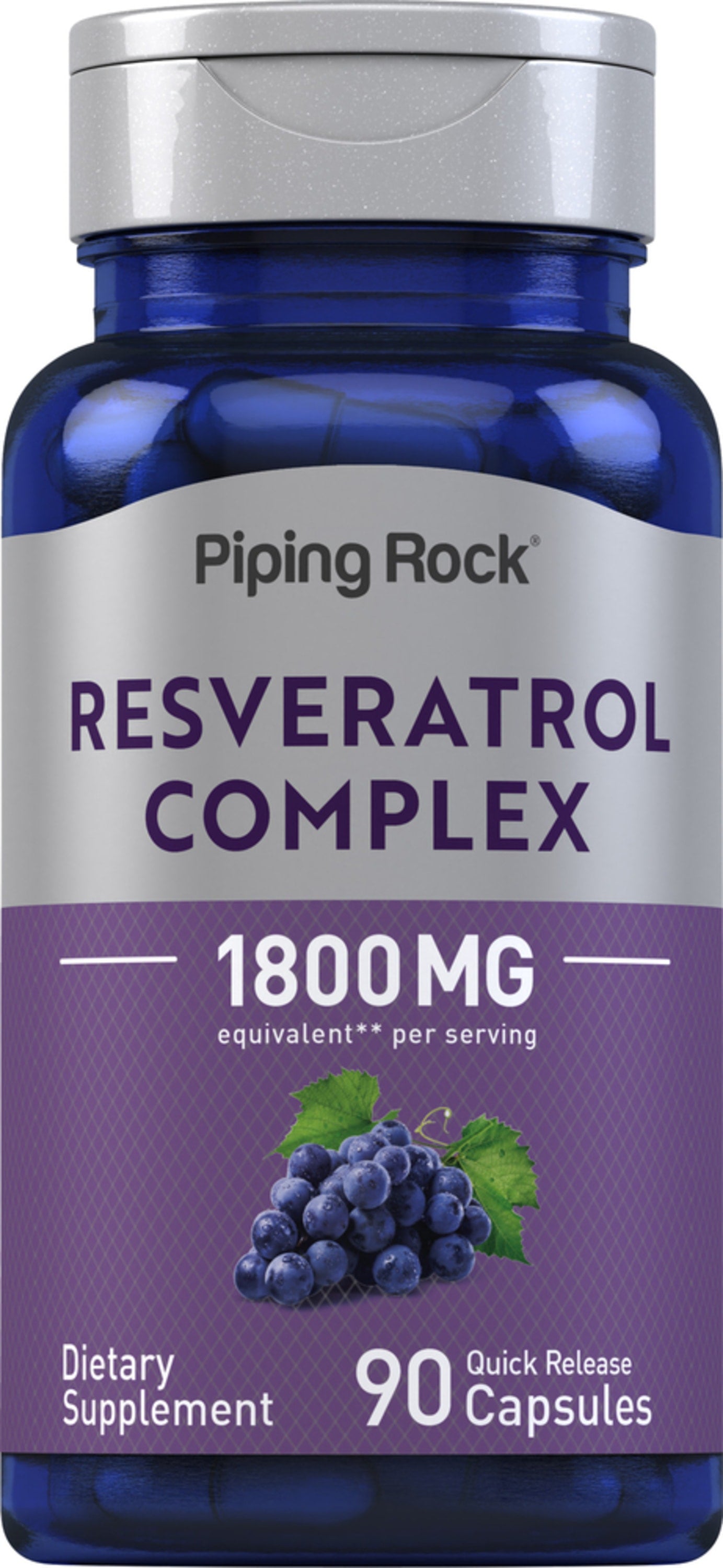 Resveratrol Complex, 1800 mg (per serving), 90 Quick Release Capsules