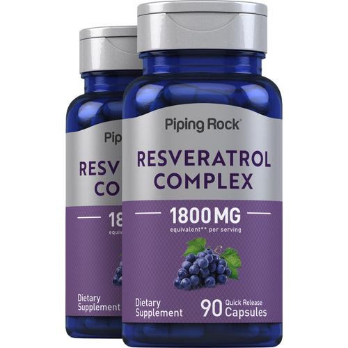 Resvératrol 1800 mg (par portion) 90 Comprimés à dissolution rapide 2 Bouteilles   