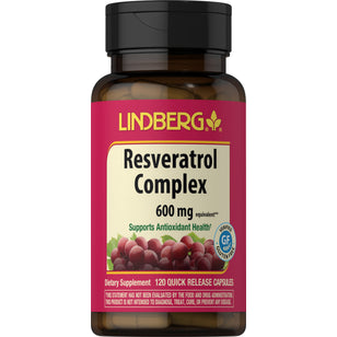 Resveratrol kompleks 600 mg 120 Kapsler for hurtig frigivelse