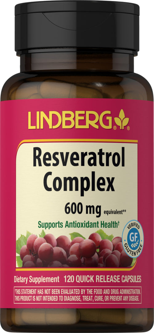 Resveratrolkompleks 600 mg 120 Hurtigvirkende kapsler