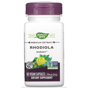 Rhodiola, 250 mg (po obroku), 60 Veganske kapsule